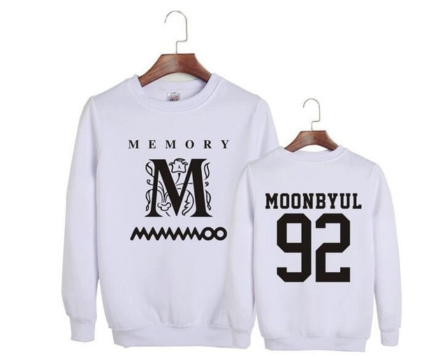 Mamamoo album memory same member name printing o neck long sleeve hoodie