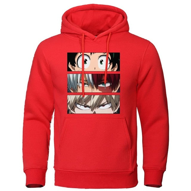 Men's Hoodies My Hero Academia Anime Sweatshirts Quality Streetwear Male Pullovers Tracksuit Fleece Warm Casual Hoodie Clothing