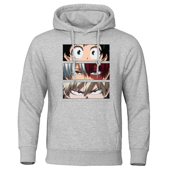 Men's Hoodies My Hero Academia Anime Sweatshirts Quality Streetwear Male Pullovers Tracksuit Fleece Warm Casual Hoodie Clothing
