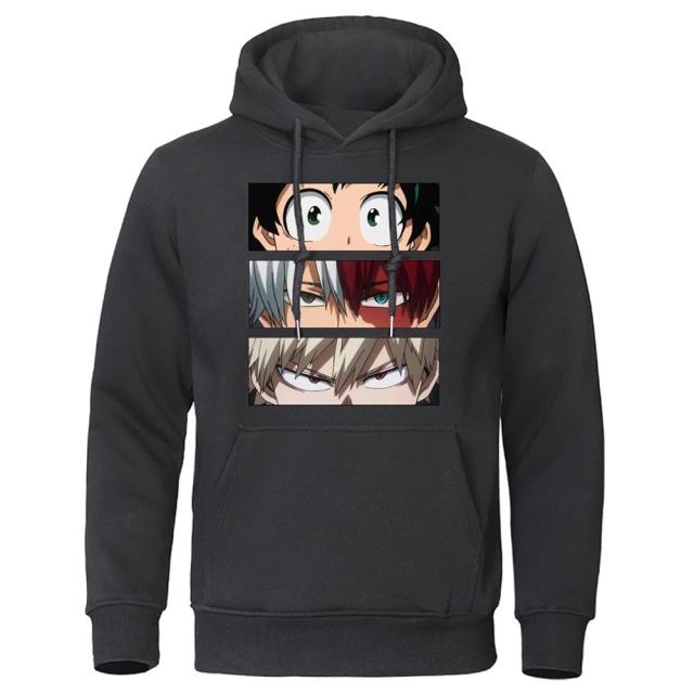 Men's Hoodies My Hero Academia Anime Sweatshirts Quality Streetwear Male Pullovers Tracksuit Fleece Warm Casual Hoodie Clothing