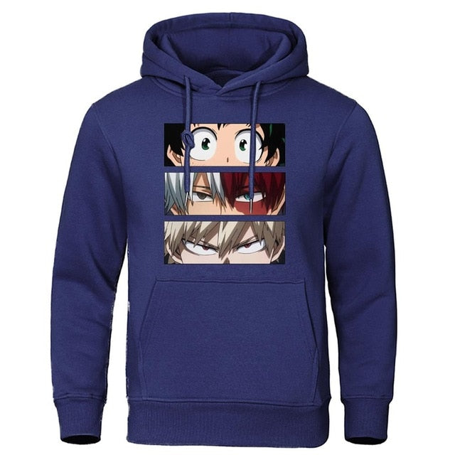 Men's Hoodies My Hero Academia Anime Sweatshirts Quality Streetwear Male Pullovers Tracksuit Fleece Warm Casual Hoodie Clothing