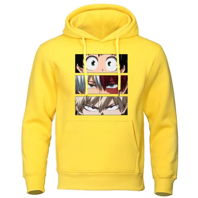 Men's Hoodies My Hero Academia Anime Sweatshirts Quality Streetwear Male Pullovers Tracksuit Fleece Warm Casual Hoodie Clothing