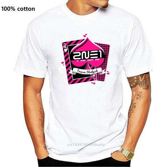 Men t-shirt 2NE1 Forever Blackjack tshirt Women t shirt