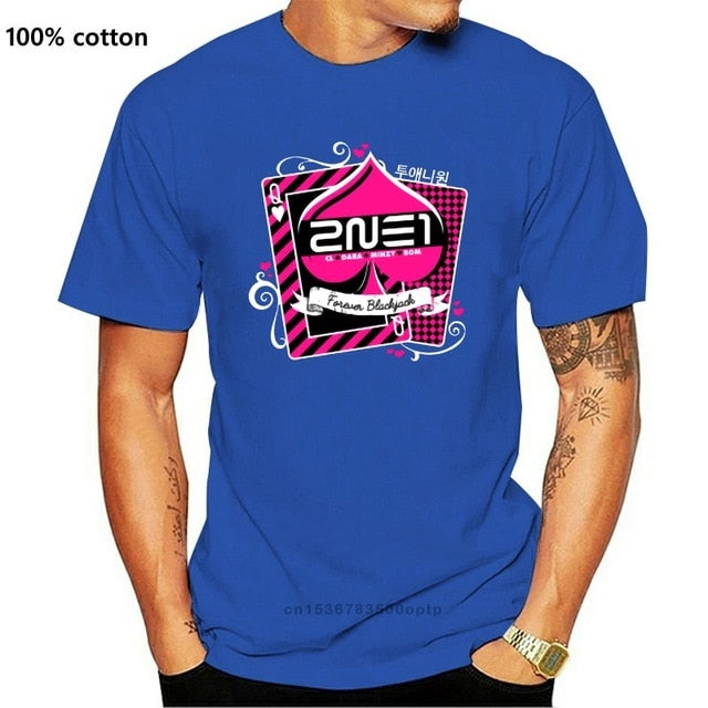 Men t-shirt 2NE1 Forever Blackjack tshirt Women t shirt