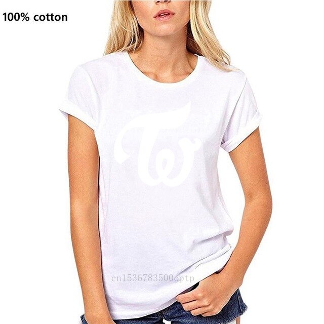 Men tshirt  TWICE KPOP LOGO   WHITE Unisex T Shirt
