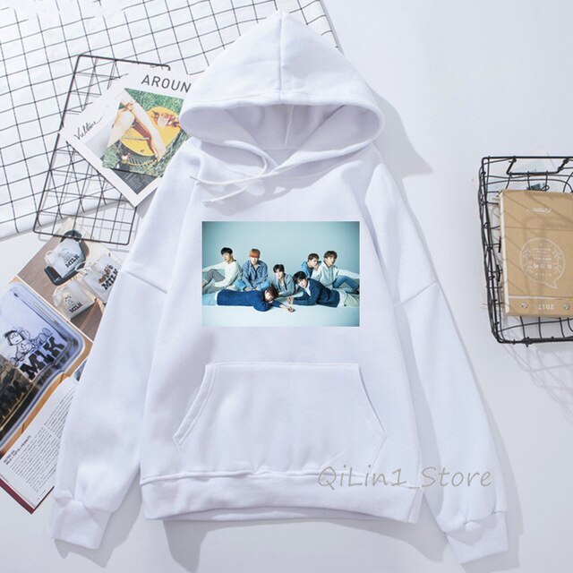 Monsta X hoodie Women Men Wanna One Sweatshirt Kpop clothes Fans Fleece Hooded Tracksuit punk Pullover oversize streetwear