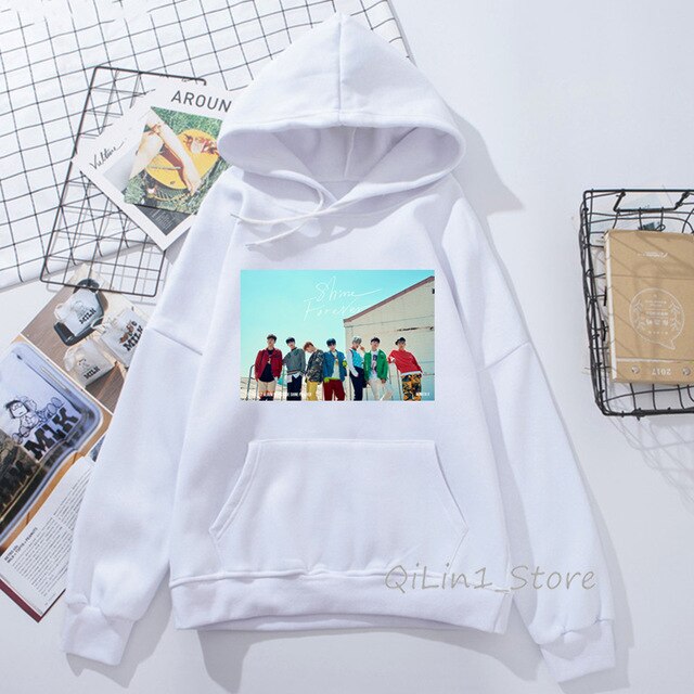 Monsta X hoodie Women Men Wanna One Sweatshirt Kpop clothes Fans Fleece Hooded Tracksuit punk Pullover oversize streetwear