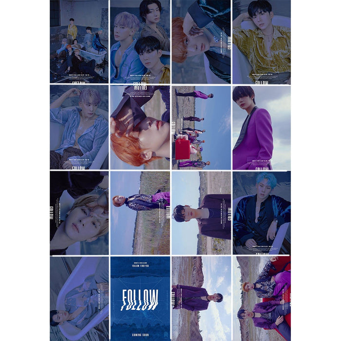 Monxta X photocard New Album Follow:Find You kpop MONSTA X Photo Lomo Card 16pcs/set high quality photocard