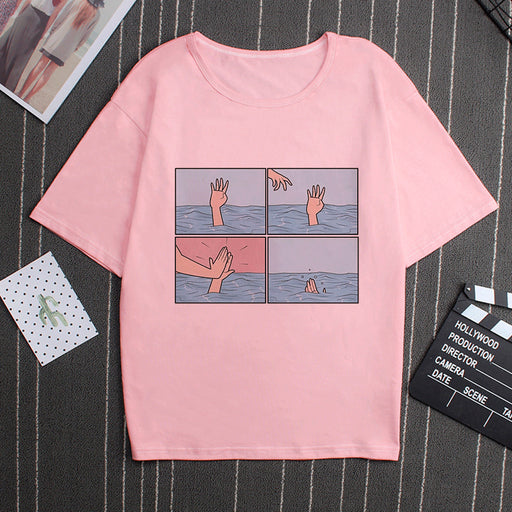 Kpopshop Originals - My Depression My Brain My Anxiety Letter Pink T-Shirt - Kpopshop