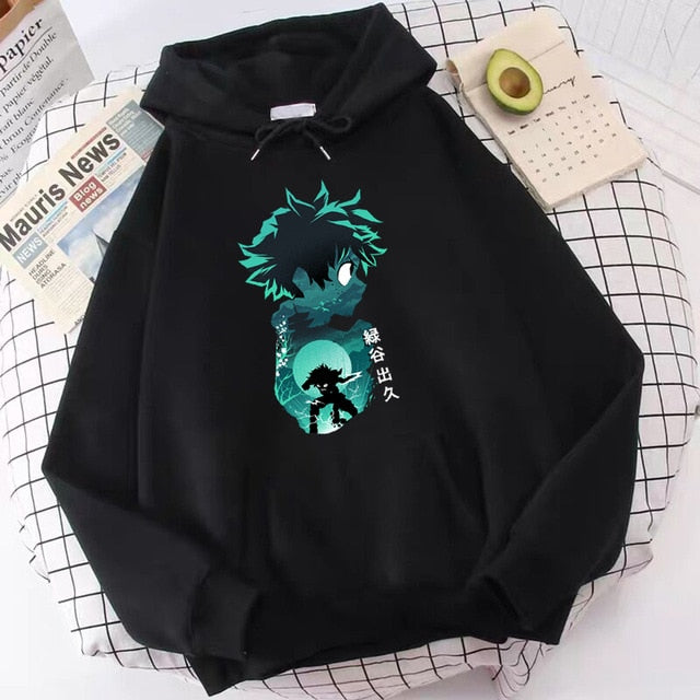 My Hero Academia Hoodies Men's Casual Fashion Sweatshirts Japan Anime Loose Hoodie Hip Hop Creativity Streetwear Male