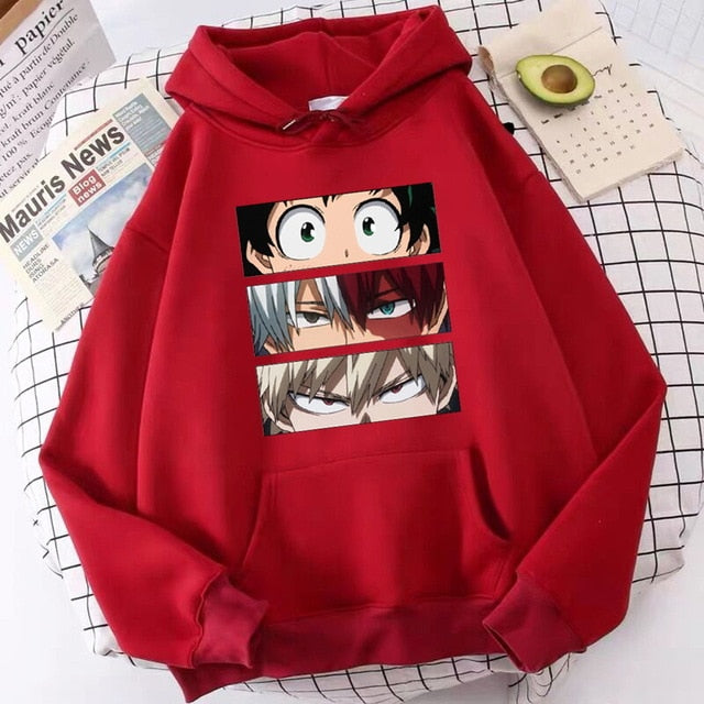 My Hero Academia Hoodies Men's Casual Fashion Sweatshirts Japan Anime Loose Hoodie Hip Hop Creativity Streetwear Male