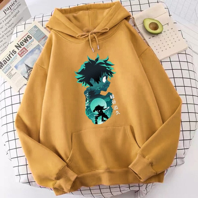 My Hero Academia Hoodies Men's Casual Fashion Sweatshirts Japan Anime Loose Hoodie Hip Hop Creativity Streetwear Male
