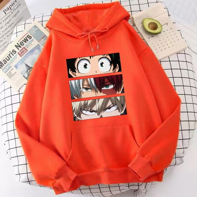 My Hero Academia Hoodies Men's Casual Fashion Sweatshirts Japan Anime Loose Hoodie Hip Hop Creativity Streetwear Male