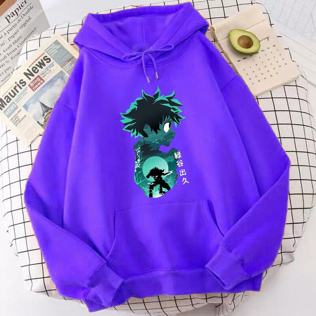 My Hero Academia Hoodies Men's Casual Fashion Sweatshirts Japan Anime Loose Hoodie Hip Hop Creativity Streetwear Male