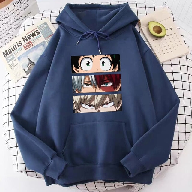 My Hero Academia Hoodies Men's Casual Fashion Sweatshirts Japan Anime Loose Hoodie Hip Hop Creativity Streetwear Male
