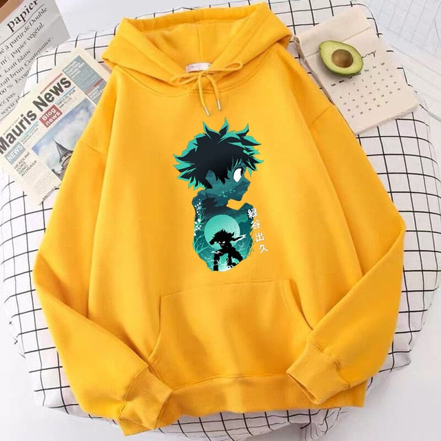 My Hero Academia Hoodies Men's Casual Fashion Sweatshirts Japan Anime Loose Hoodie Hip Hop Creativity Streetwear Male