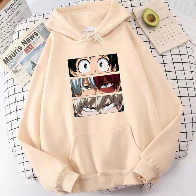 My Hero Academia Hoodies Men's Casual Fashion Sweatshirts Japan Anime Loose Hoodie Hip Hop Creativity Streetwear Male