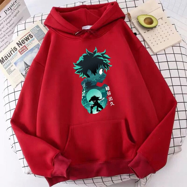 My Hero Academia Hoodies Men's Casual Fashion Sweatshirts Japan Anime Loose Hoodie Hip Hop Creativity Streetwear Male