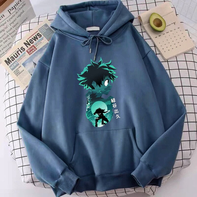 My Hero Academia Hoodies Men's Casual Fashion Sweatshirts Japan Anime Loose Hoodie Hip Hop Creativity Streetwear Male