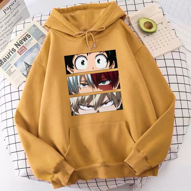 My Hero Academia Hoodies Men's Casual Fashion Sweatshirts Japan Anime Loose Hoodie Hip Hop Creativity Streetwear Male