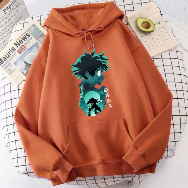 My Hero Academia Hoodies Men's Casual Fashion Sweatshirts Japan Anime Loose Hoodie Hip Hop Creativity Streetwear Male