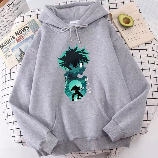 My Hero Academia Hoodies Men's Casual Fashion Sweatshirts Japan Anime Loose Hoodie Hip Hop Creativity Streetwear Male