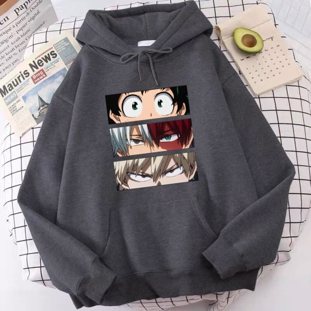 My Hero Academia Hoodies Men's Casual Fashion Sweatshirts Japan Anime Loose Hoodie Hip Hop Creativity Streetwear Male