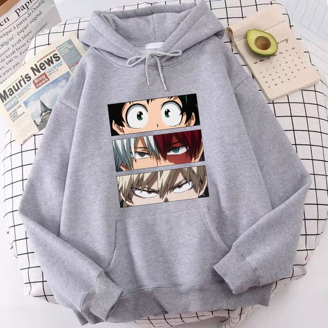 My Hero Academia Hoodies Men's Casual Fashion Sweatshirts Japan Anime Loose Hoodie Hip Hop Creativity Streetwear Male
