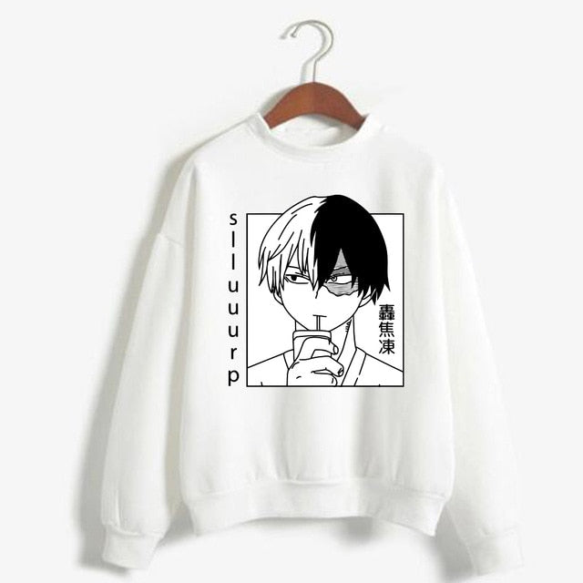 My Hero Academia Todoroki Shoto Hoodie Anime Long Sleeve Casaul Sweatshirt Loose Pullovers Tops