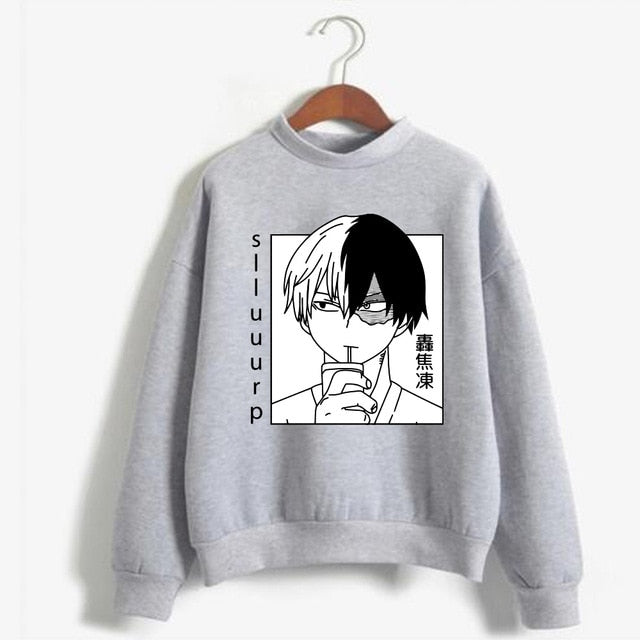My Hero Academia Todoroki Shoto Hoodie Anime Long Sleeve Casaul Sweatshirt Loose Pullovers Tops