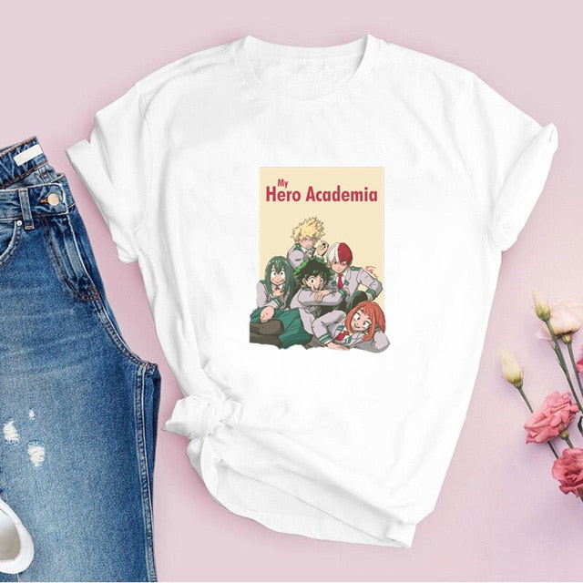 My Hero Academia t shirt women print Japanese anime t shirt short sleeve