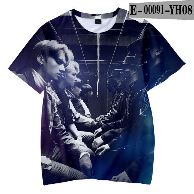 New Arrivel Ateez 3D Korean Group Boys/Girls T-Shirt Kids Tops - Kpopshop