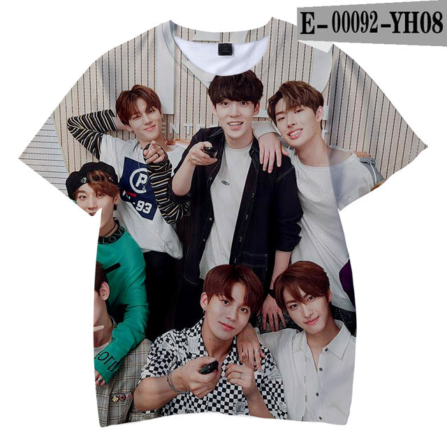 New Arrivel Ateez 3D Korean Group Boys/Girls T-Shirt Kids Tops - Kpopshop