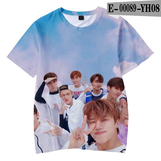 New Arrivel Ateez 3D Korean Group Boys/Girls T-Shirt Kids Tops - Kpopshop