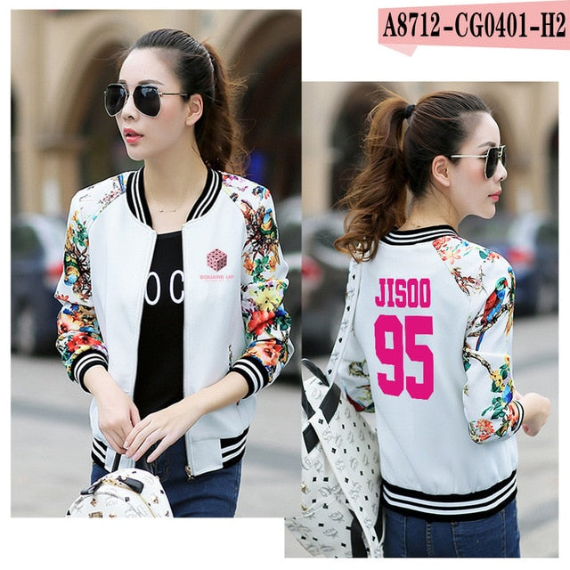 New Baseball Jacket Black Pink KPOP Jackets In Your Area Album LISA JENNIE JISOO Letter Print Fans Clothes K-POP Jacket Coats