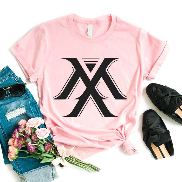 New Cool Printed Men Women Teens MONSTA X T-Shirt Boys Girls T-Shirt Casual Cotton Couple Short Sleeve Tee Tops Surprise Gift