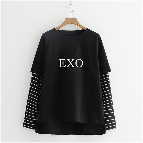 New Fashion Hip Hop Casual T-shirt Exo Monster Women Men