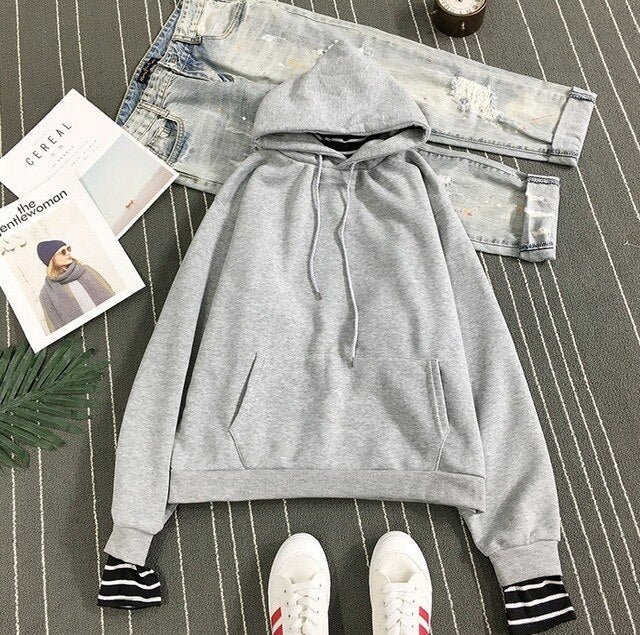 New Fashion EXO Korean Style Sweatshirt for Women Exo Kpop Clothes Casual Hoodies Letter Printed  Fleece Pullover Hooded