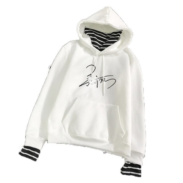 New Fashion EXO Korean Style Sweatshirt for Women Exo Kpop Clothes Casual Hoodies Letter Printed  Fleece Pullover Hooded