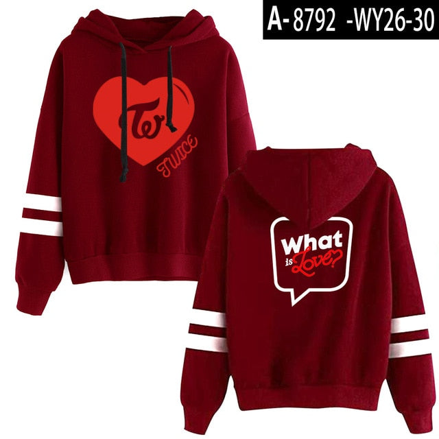 New KPOP TWICE Hooded Sweatshirts   Long Sleeve Pullover Hoodies