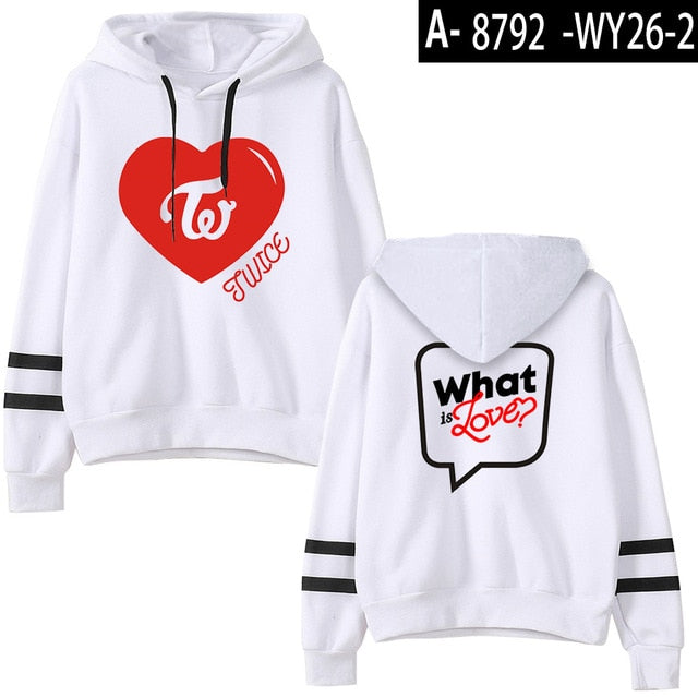 New KPOP TWICE Hooded Sweatshirts   Long Sleeve Pullover Hoodies