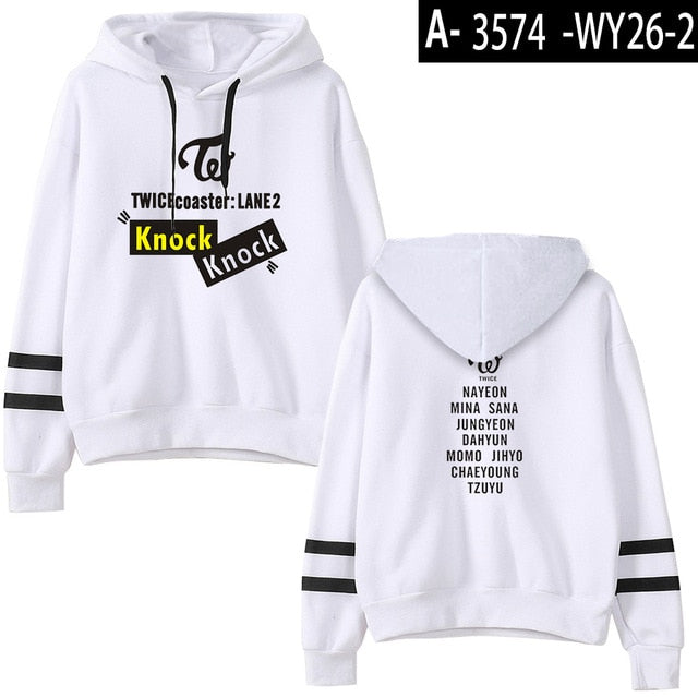 New KPOP TWICE Hooded Sweatshirts   Long Sleeve Pullover Hoodies