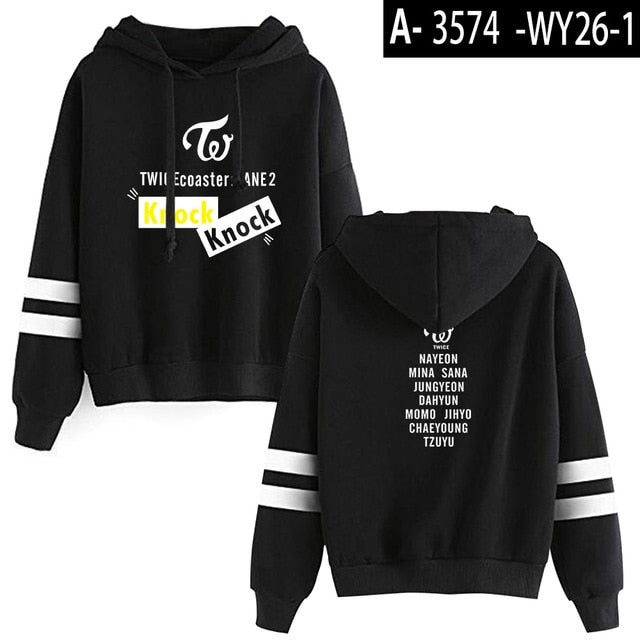 New KPOP TWICE Hooded Sweatshirts   Long Sleeve Pullover Hoodies