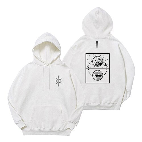 New Korean Fashion K-Pop Kpop Clothes EXO PLANET 5 Hoodie Sweatshirts EXplOration K-pop Hooded Top Pullovers Streetwear