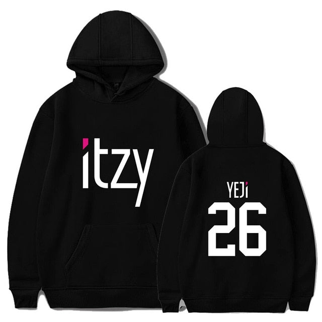 New Korean Fashion Kpop ITZY LIA YEJI YUNA RYUIN CHAERYEONG Hoodies K POP Hooded Pullovers Female Streetwear Hoodies