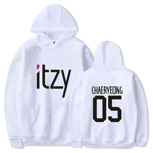 New Korean Fashion Kpop ITZY LIA YEJI YUNA RYUIN CHAERYEONG Hoodies K POP Hooded Pullovers Female Streetwear Hoodies