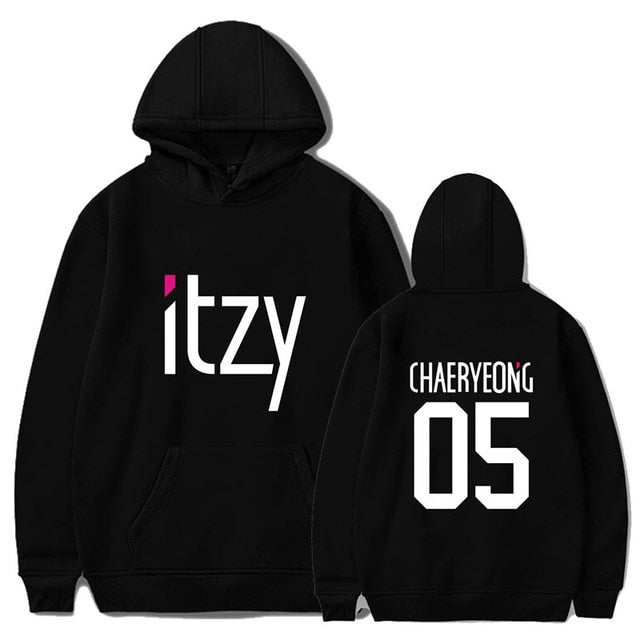 New Korean Fashion Kpop ITZY LIA YEJI YUNA RYUIN CHAERYEONG Hoodies K POP Hooded Pullovers Female Streetwear Hoodies