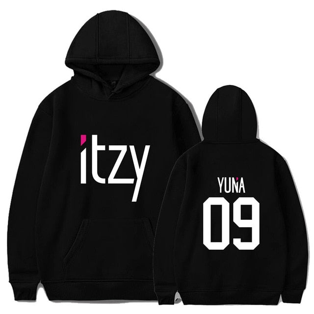 New Korean Fashion Kpop ITZY LIA YEJI YUNA RYUIN CHAERYEONG Hoodies K POP Hooded Pullovers Female Streetwear Hoodies