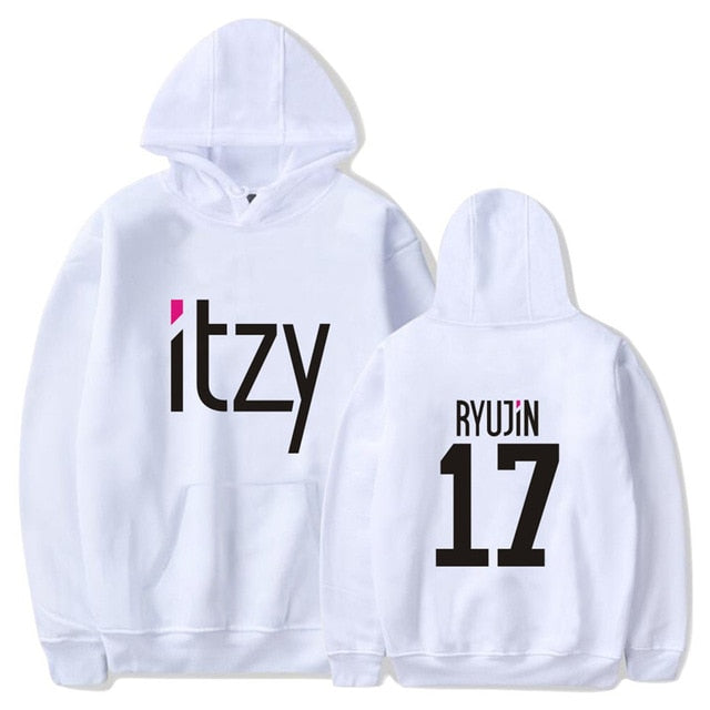 New Korean Fashion Kpop ITZY LIA YEJI YUNA RYUIN CHAERYEONG Hoodies K POP Hooded Pullovers Female Streetwear Hoodies