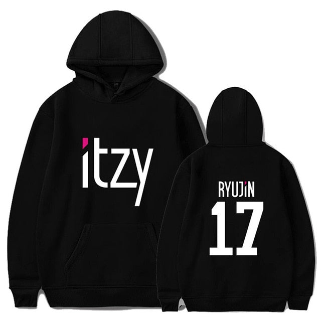 New Korean Fashion Kpop ITZY LIA YEJI YUNA RYUIN CHAERYEONG Hoodies K POP Hooded Pullovers Female Streetwear Hoodies